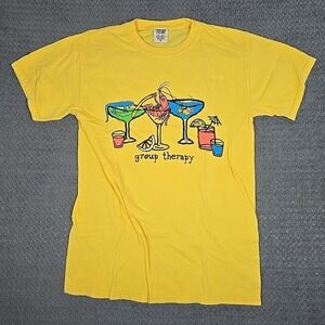 Comfort Colors Shirt Womens Medium Yellow Group‎ Therapy Normcore Casual